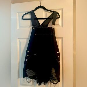 Black ASOS overall shorts US 10; UK 14